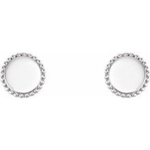Load image into Gallery viewer, Sterling Silver Engravable Beaded Earrings
