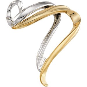 18K Yellow & Platinum Fashion Slide Pendant