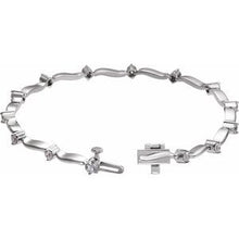 Load image into Gallery viewer, 14K White 1 CTW Diamond Line Bracelet
