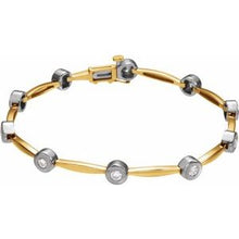 Load image into Gallery viewer, 14K White 1 CTW Diamond Line 7 1/2&quot; Bracelet
