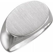 Load image into Gallery viewer, Sterling Silver 18x12 mm Oval Signet Ring
