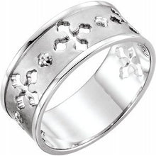 Charger l'image dans la galerie, Sterling Silver Pierced Cross Ring
