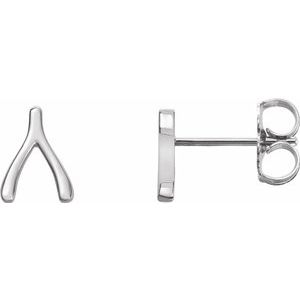 Sterling Silver Wishbone Earrings