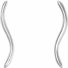 Load image into Gallery viewer, Sterling Silver Wavy Ear Climbers

