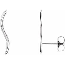 Load image into Gallery viewer, Sterling Silver Wavy Ear Climbers
