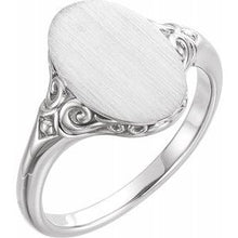 Load image into Gallery viewer, Sterling Silver 13x9 mm Oval Signet Ring
