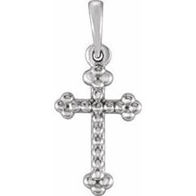 Load image into Gallery viewer, Sterling Silver Beaded Cross Pendant
