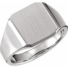 Charger l'image dans la galerie, Sterling Silver 14 mm Octagon Signet Ring
