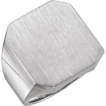 Load image into Gallery viewer, 14K White 20x18 mm Octagon Signet Ring
