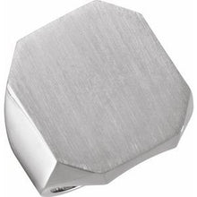 Load image into Gallery viewer, 10K White 22x20 mm Octagon Signet Ring
