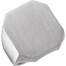 Load image into Gallery viewer, 10K White 20x18 mm Octagon Signet Ring
