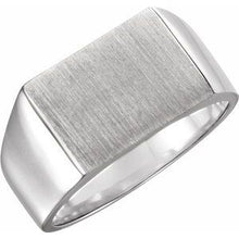 Charger l'image dans la galerie, Sterling Silver 15x11 mm Rectangle Signet Ring
