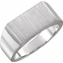 Charger l'image dans la galerie, Sterling Silver 15x9 mm Rectangle Signet Ring
