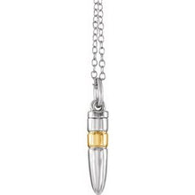 Charger l&#39;image dans la galerie, Sterling Silver 14K Yellow Gold-Plated Bullet Ash Holder 18&quot; Necklace
