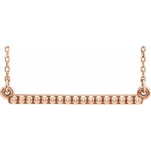 Beaded Bar Necklace or Center  