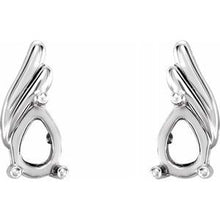 Load image into Gallery viewer, Sterling Silver 7x5 mm Pear Shape Right Earring Mounting

