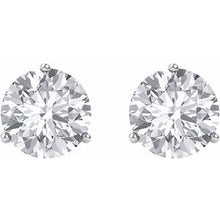 Load image into Gallery viewer, 14K White 8 mm Round Forever One‚Ñ¢ Moissanite Earrings
