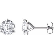Load image into Gallery viewer, 14K White 8 mm Round Forever One‚Ñ¢ Moissanite Earrings

