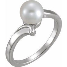 Charger l'image dans la galerie, Sterling Silver 7 mm Solitaire Ring for Pearl
