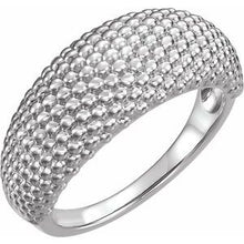 Charger l'image dans la galerie, Sterling Silver Beaded Dome Ring
