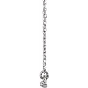 Sterling Silver Beaded Bar 16-18" Necklace