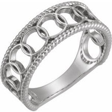 Charger l'image dans la galerie, Sterling Silver Geometric Rope Ring
