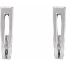 Load image into Gallery viewer, Geometric J-Hoop Earrings
