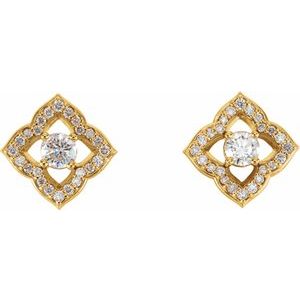 Halo-Style Clover Earrings