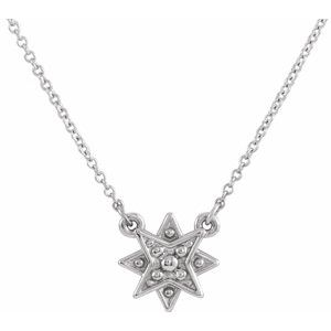 Sterling Silver Star 16-18