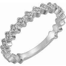 Load image into Gallery viewer, Sterling Silver Clover Stackable Ring
