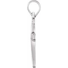 Load image into Gallery viewer, 14K White 16.5x9.5 mm Cross Pendant
