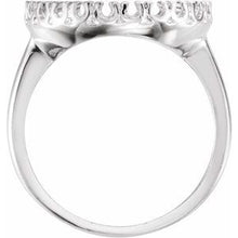 Load image into Gallery viewer, 13 or 13.9 mm Accented Coin Frame Ring 
