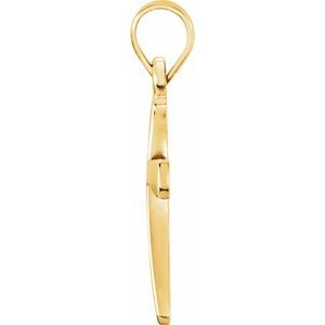 14K Yellow 16.5x9.5 mm Cross Pendant