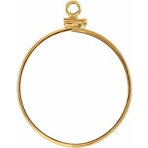 26.44x2.08 mm Screw-Top Coin Edge Coin Frame Dangle