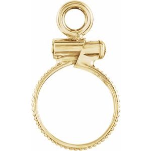 14K Yellow Dangle Mounting for 9x.78 mm Coin