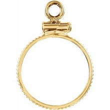 Load image into Gallery viewer, 14K Yellow Dangle Mounting for 14.2x.76 mm Coin
