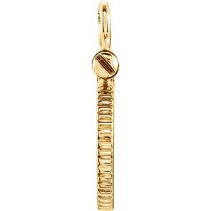 10x.53 mm Screw-Top Coin Edge Coin Frame Dangle