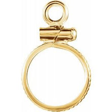Load image into Gallery viewer, 14K Yellow Dangle Mounting for 10x.53 mm Coin
