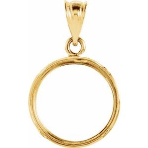 14x1 mm Tab Back Coin Frame Pendant