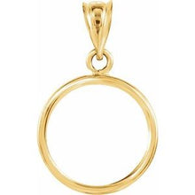 Load image into Gallery viewer, 14K Yellow Pendant Mounting for 14x1 mm Coin
