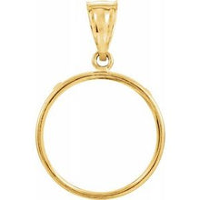 Load image into Gallery viewer, 14K Yellow Pendant Mounting for 19x1.1 mm Coin
