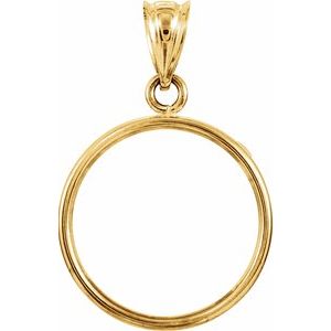 14K Yellow Pendant Mounting for 15.6x.86 mm Coin