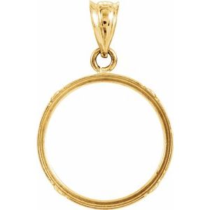 15.6x.86 mm Tab Back Coin Frame Pendant