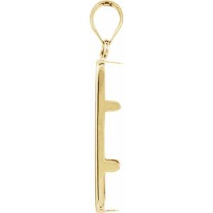 22x13x.75 mm Tab Back Credit Suisse Frame Pendant