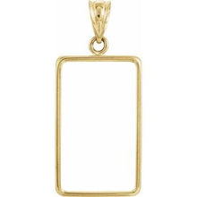 Load image into Gallery viewer, 14K Yellow Pendant Mounting for 22x13x.75 mm Credit Suisse
