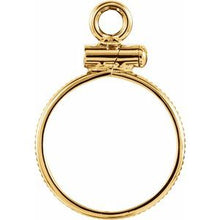 Load image into Gallery viewer, 14K Yellow Dangle Mounting for 13x1 mm Coin

