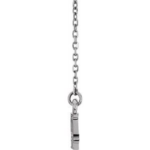 Sterling Silver Beaded Bar 16-18" Necklace
