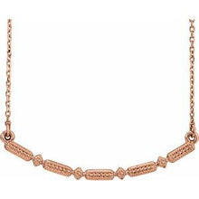 Load image into Gallery viewer, Sterling Silver Beaded Bar 16-18&quot; Necklace
