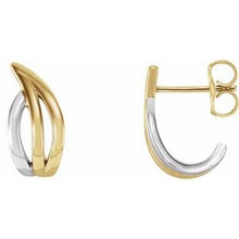 Load image into Gallery viewer, Freeform J-Hoop Earrings
