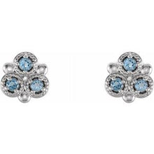 Load image into Gallery viewer, Three-Stone Earrings 
